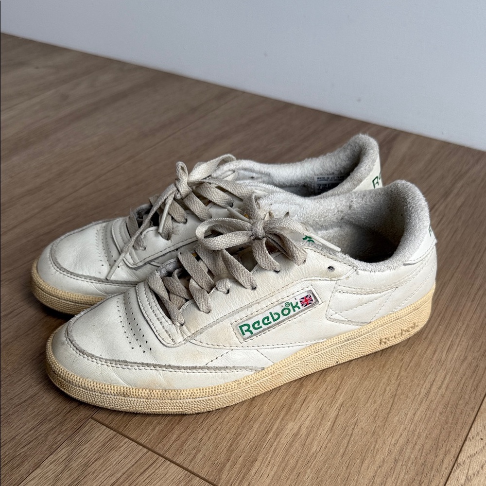 Reebok Off-White and Beige Sneakers